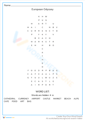 Chart Your Own European Odyssey with this Activity