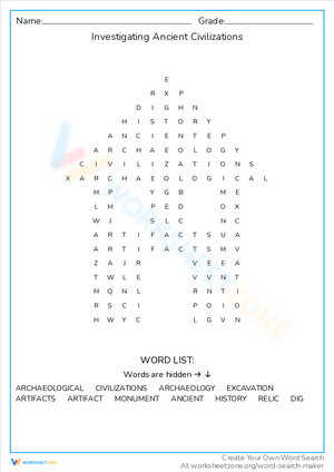 Investigating Ancient Civilizations: Worksheet