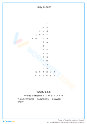 Rainy Clouds: Observing Weather Worksheet