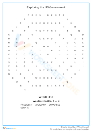 Exploring the US Government Worksheet
