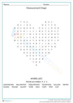 Measurement Magic Worksheet