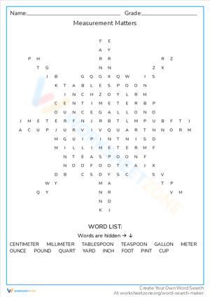 Measurement Matters Practice Worksheet
