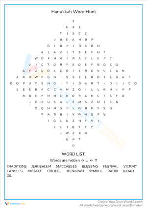 Hanukkah Word Hunt: A Festive Vocabulary Challenge