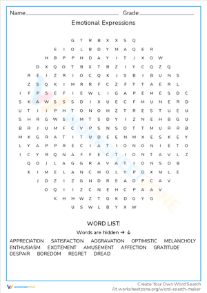 Explore Emotional Expressions with this Worksheet