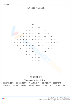 Emotional Search: Find Hidden Feelings in this Activity