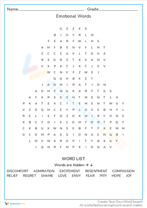 Emotional Words: Enhancing Vocabulary and Feelings