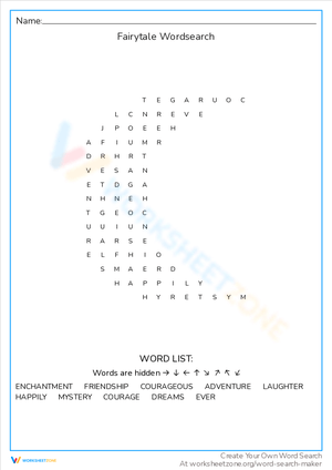 Fairytale Word Search: Discover Magical Stories