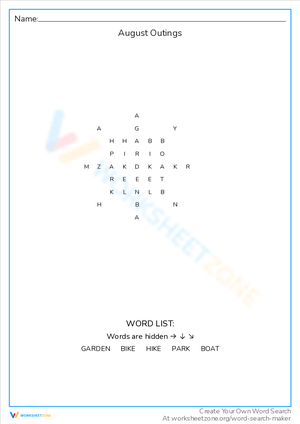 Plan Fun August Outings with this Worksheet