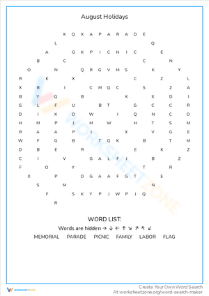 Learn About August Holidays with This Worksheet