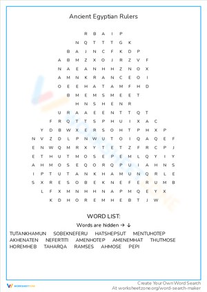 Learn About Ancient Egyptian Rulers Worksheet