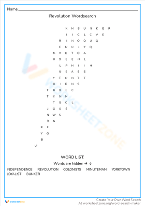 Revolution Word Search: An Engaging Activity