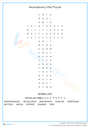 Revolutionary War Puzzle: Fun Learning Game