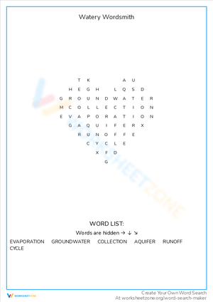 Watery Wordsmith: A Creative Writing Worksheet