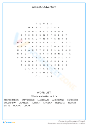Aromatic Adventure Worksheet