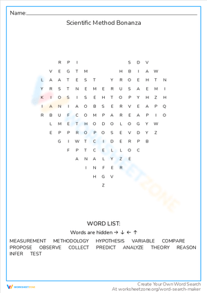 Scientific Method Bonanza Worksheet