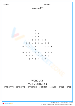Inside a PC Word Search