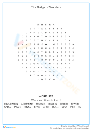 The Bridge of Wonders Worksheet