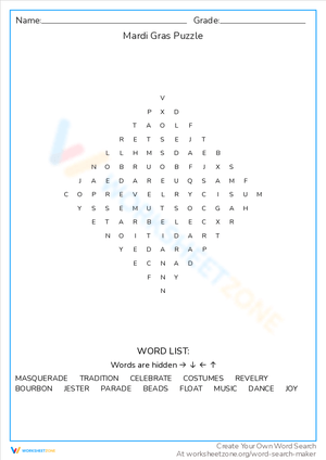 Solve the Mardi Gras Puzzle