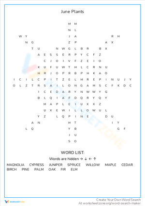 Explore June Plants: A Botanical Worksheet Adventure