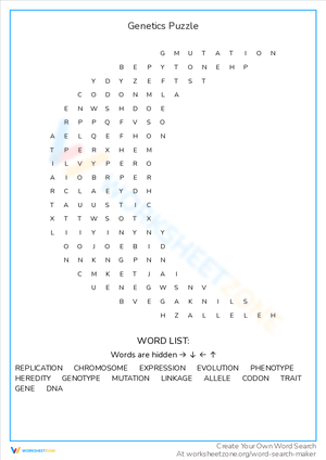 Solve the Genetics Puzzle: A Science Worksheet