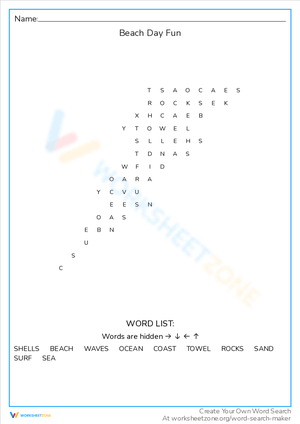 Have Some Beach Day Fun with Word Search