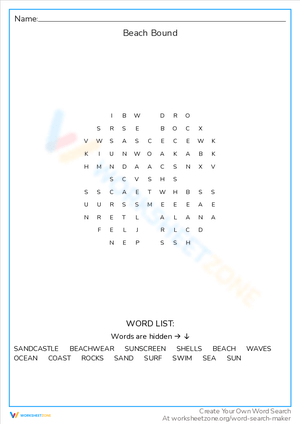 Get Beach Bound with This Word Search