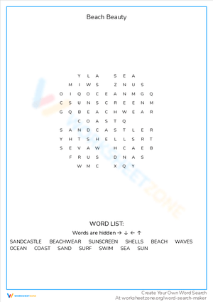 Discover Beach Beauty in This Word Search