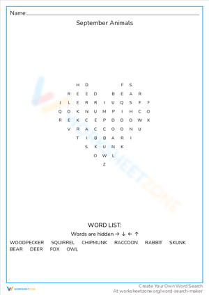 Discover September Animals