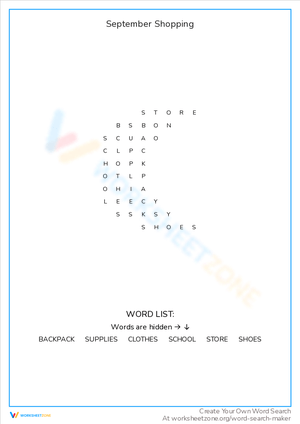 September Shopping Adventures