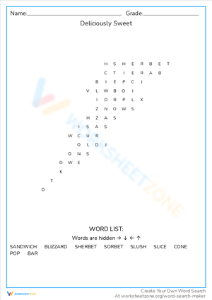 Discover Deliciously Sweet Treats: A Fun Worksheet