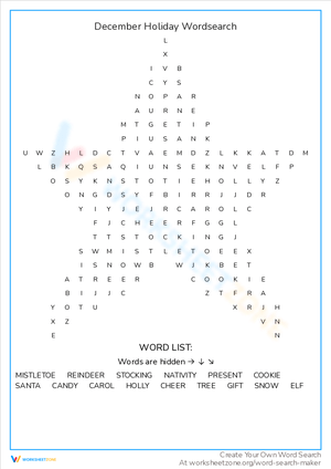 December Holiday Word Search: Festive Fun!