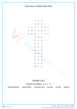 Enjoyable February Celebration Day Worksheet