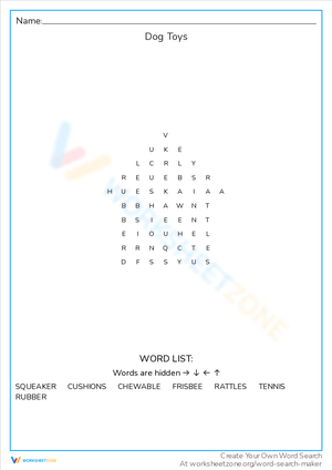 Identify Dog Toys with Engaging Worksheet