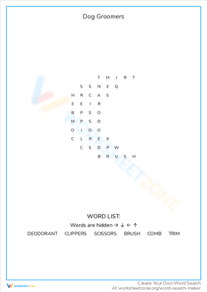 Learn About Dog Groomers with Engaging Worksheet