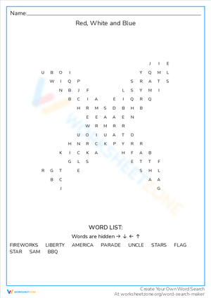 Red, White, and Blue: Patriotic Worksheet Fun