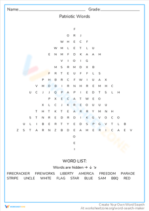 Discover Patriotic Words: A 4th of July Word Challenge