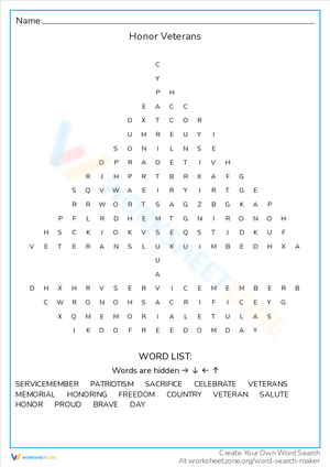 Honor Veterans: A Patriotic Worksheet for Remembrance
