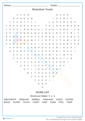 Discover Basketball Greats: A Sports Word Challenge