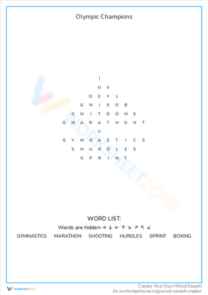 Celebrate Olympic Champions: A Sports Worksheet