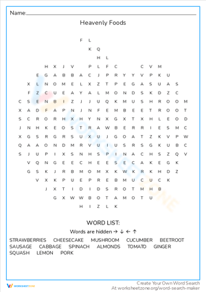 Heavenly Foods Word Search: A Culinary Adventure