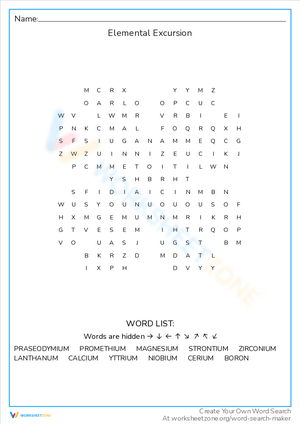 Elemental Excursion: A Word Search Adventure