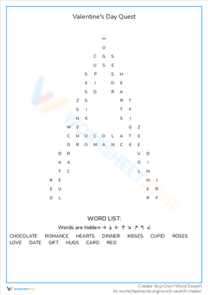 Valentine's Day Quest: Word Find Fun