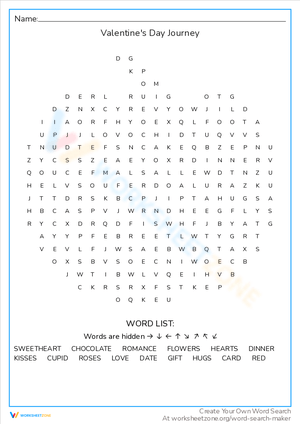 Valentine's Day Journey: A Word Quest