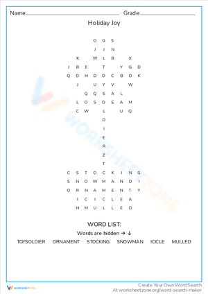 Holiday Joy: Word Search Puzzle Fun