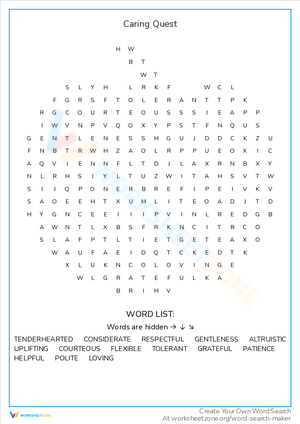 Caring Word Quest: A Vocabulary Adventure