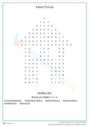 Patient Pursuit: Engaging Word Puzzle Activity