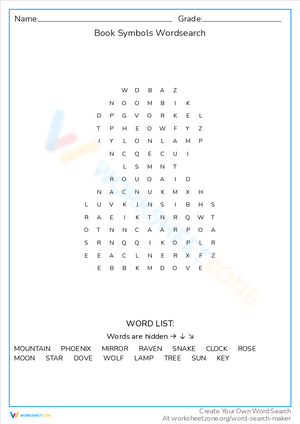 Uncover Book Symbols in This Engaging Word Search