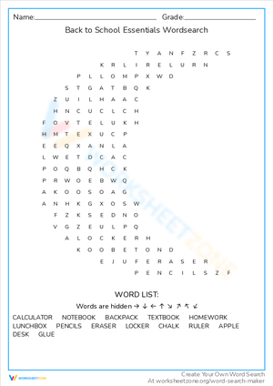 School Essentials Word Search: Learn Now!