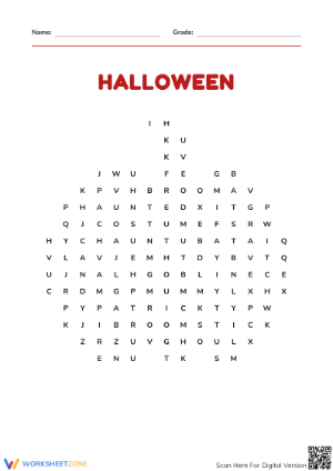 Essential Halloween Word Search | Grade 4 Printable