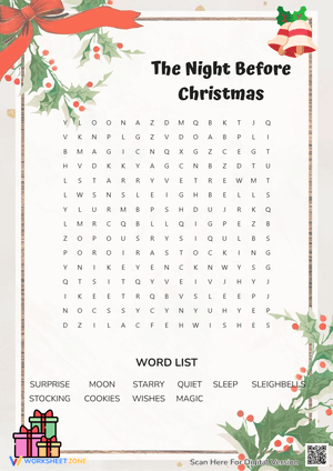 The Night Before Christmas Word Search